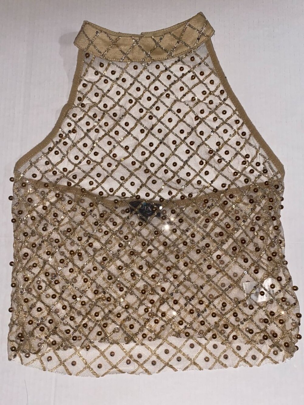 Sheer Embellished Crop Top